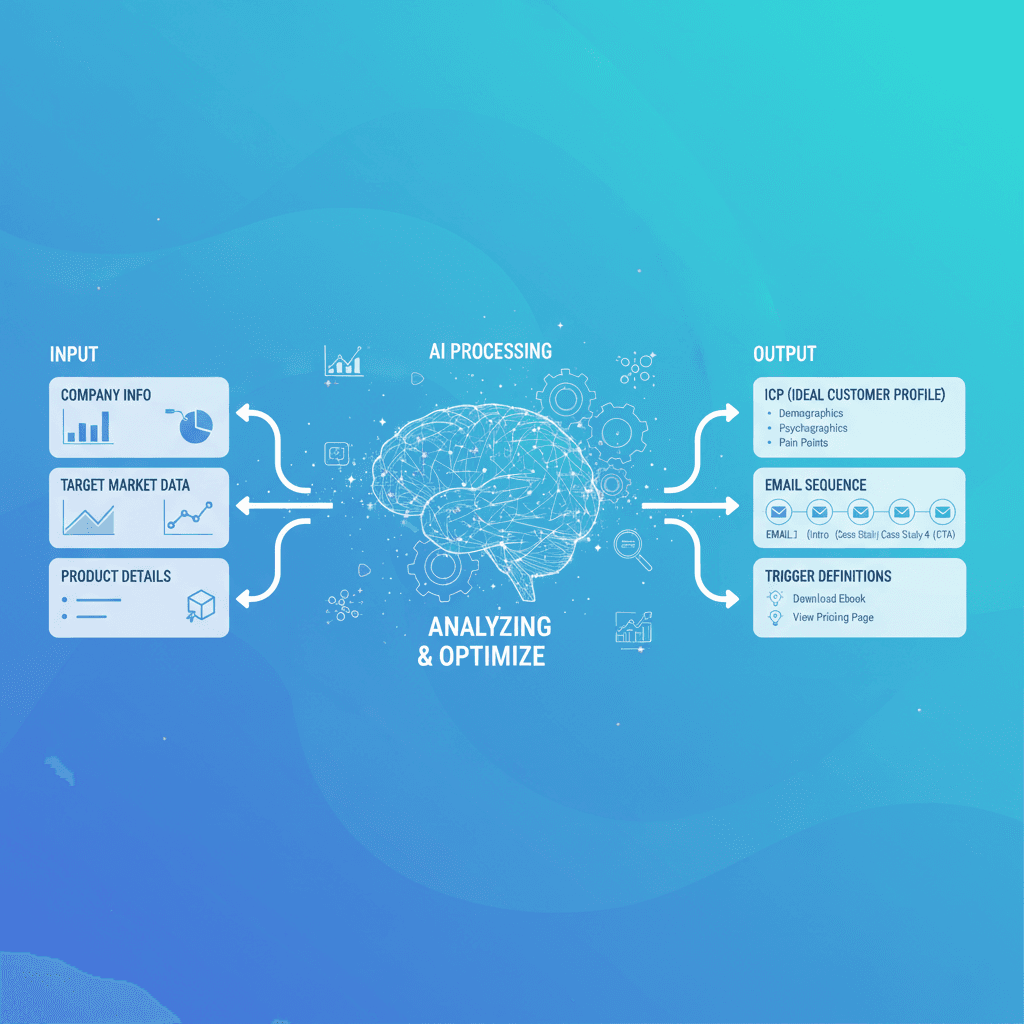 Data nodes converging into an Ideal Customer Profile